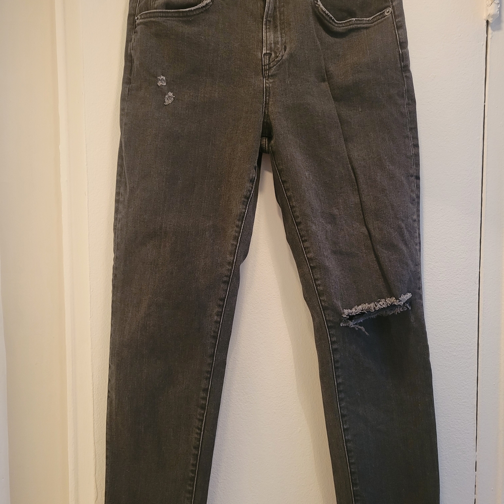 Distressed Gray Women's Jeans